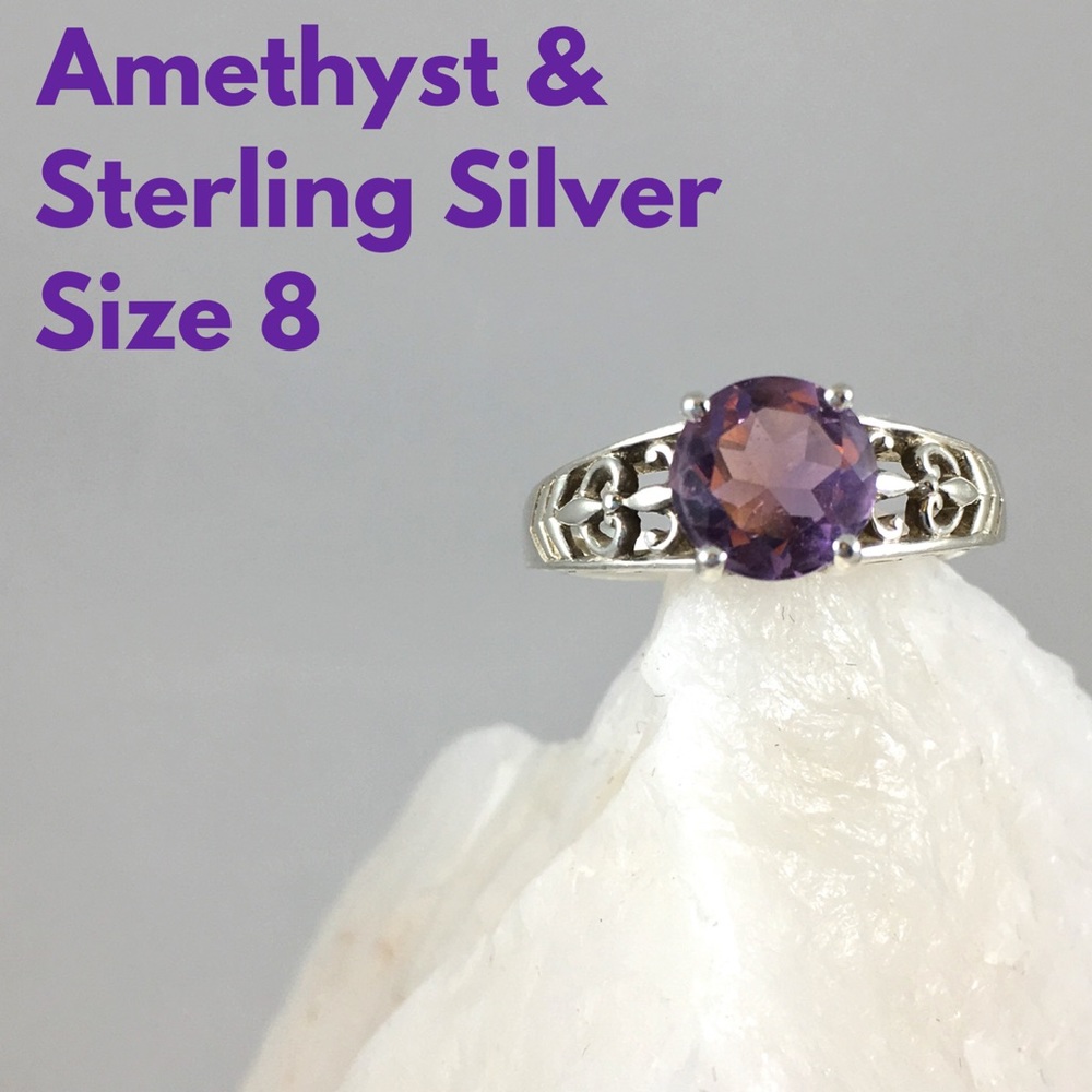 Amethyst & Sterling Silver Ring